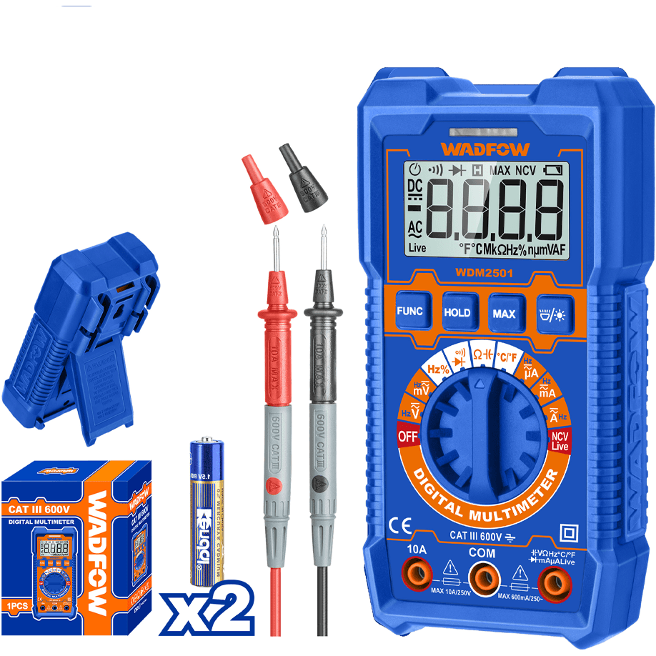 Wadfow WDM2501 Digital Multi Meter 6000-Counts - KHM Megatools Corp.