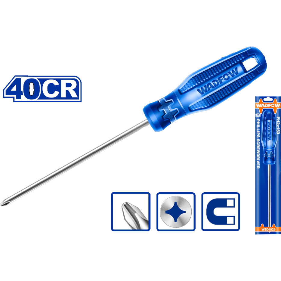 Wadfow Phillips Screwdriver 150MM 40CR | Wadfow by KHM Megatools Corp.