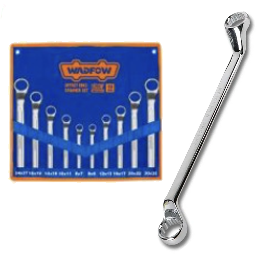 Wadfow WFS5M10 Offset Ring Spanner Set 10Pcs | Wadfow by KHM Megatools Corp.