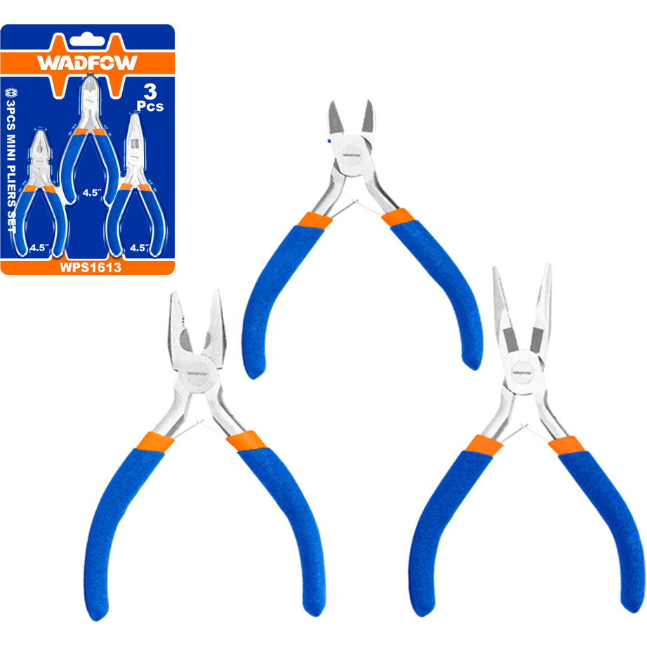 Wadfow WPS1613 Mini Pliers 3Pcs Set | Wadfow by KHM Megatools Corp.