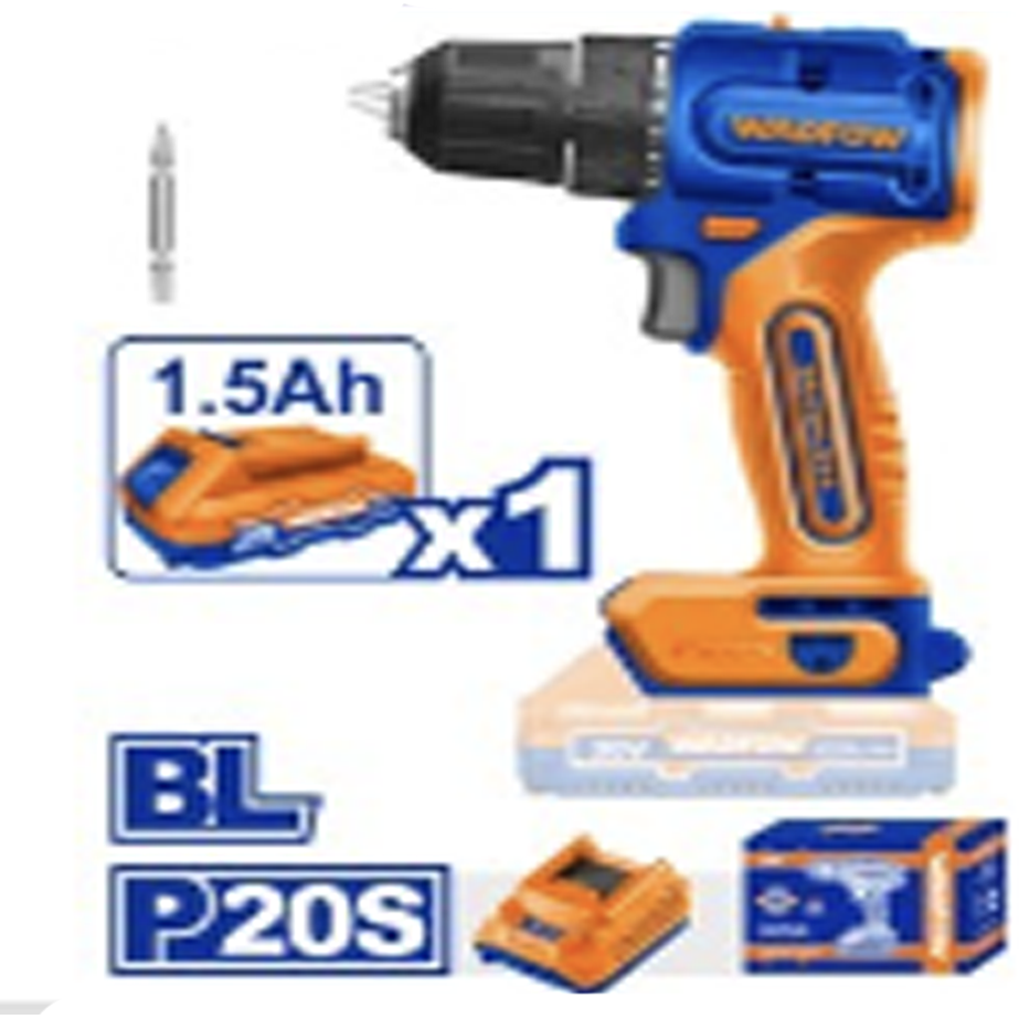 Wadfow WCDP5521 Li-Ion Brushless Cordless Drill 20V | Wadfow by KHM Megatools Corp.