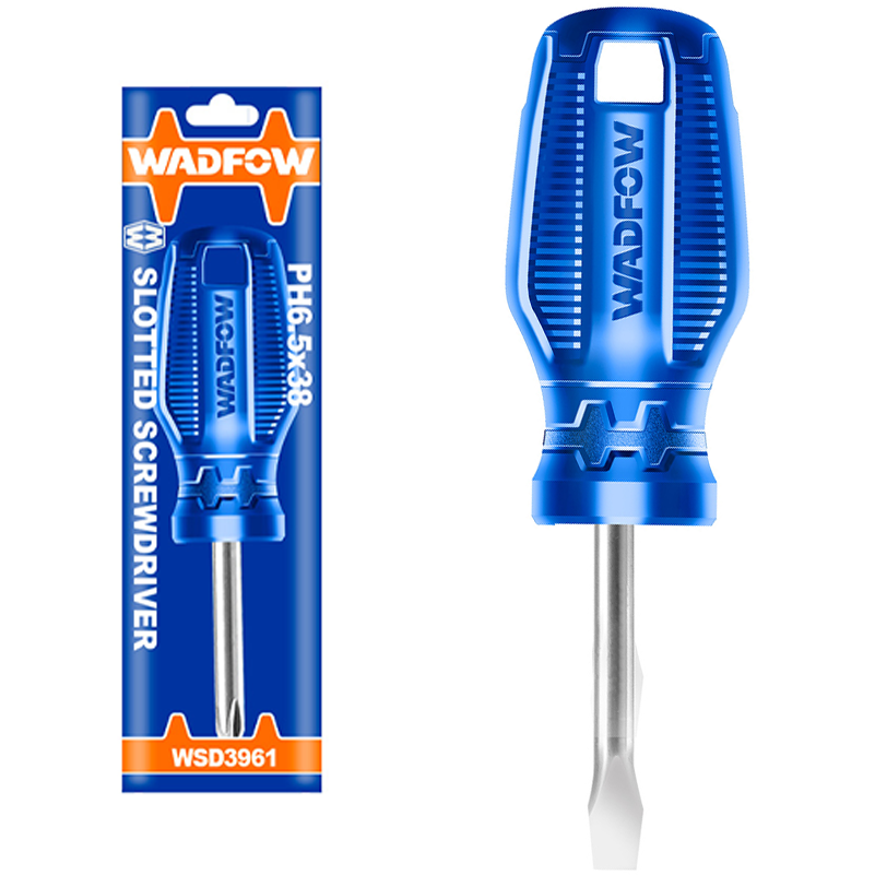 Wadfow WSD3961 Stubby Flat Screwdriver 38mm 40CR | Wadfow by KHM Megatools Corp.