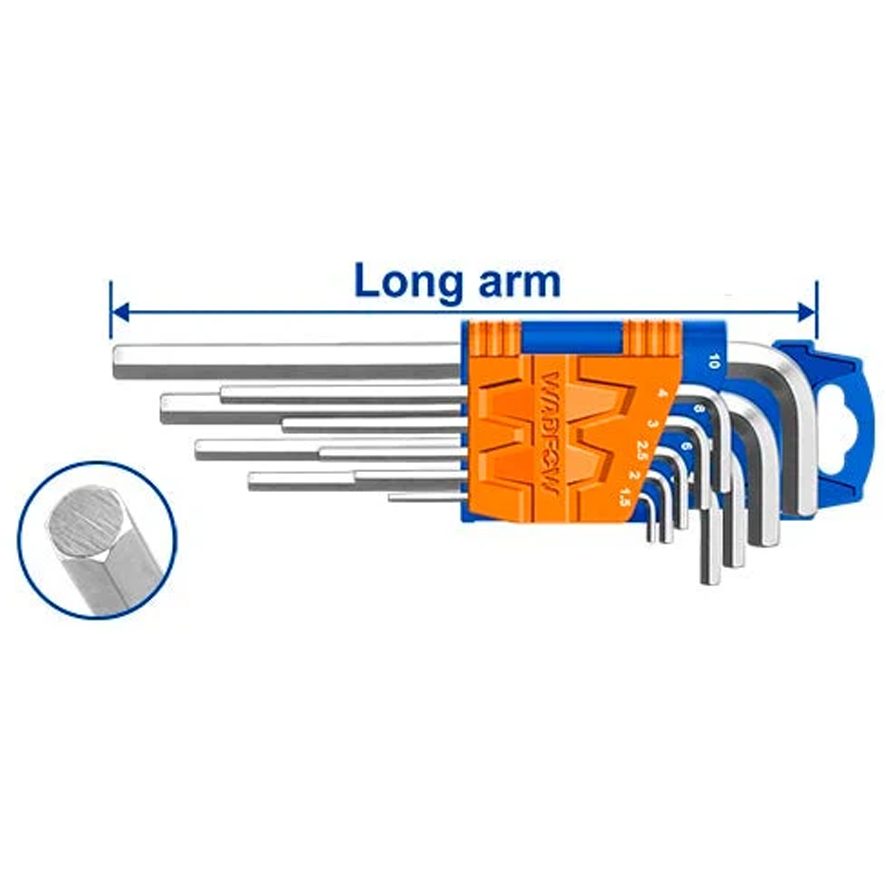 Wadfow WHK1291 Hex Key (Long Arm) | Wadfow by KHM Megatools Corp.