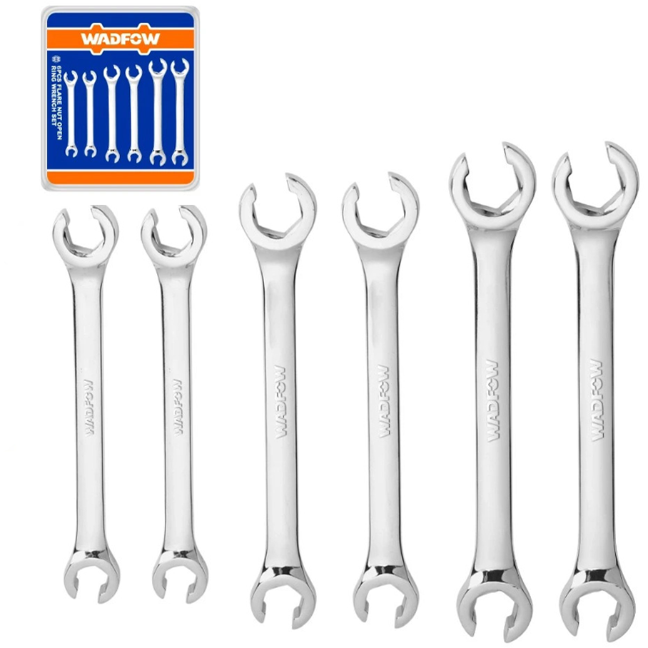 Wadfow WDS2406 Flare Nut Open Ring Wrench Set 6 Pcs | Wadfow by KHM Megatools Corp.