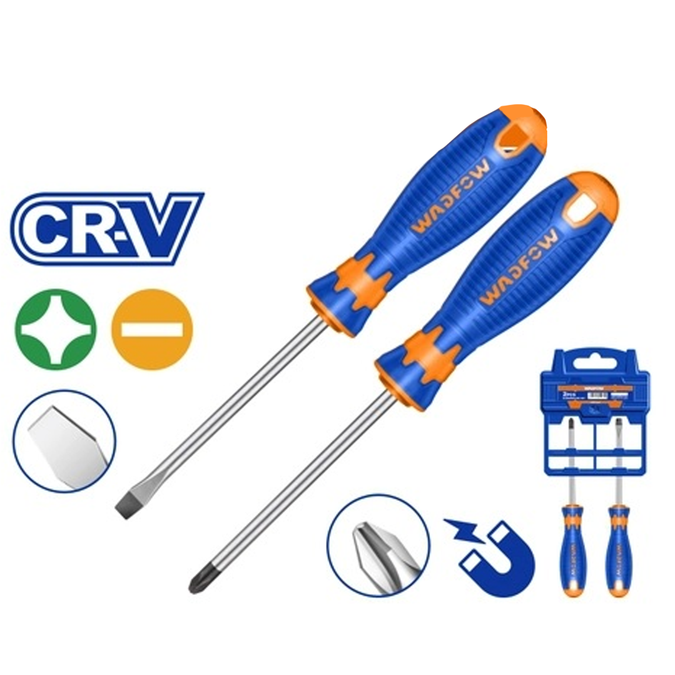 Wadfow WSS1302 Screwdriver CR-V 2Pcs Set | Wadfow by KHM Megatools Corp.