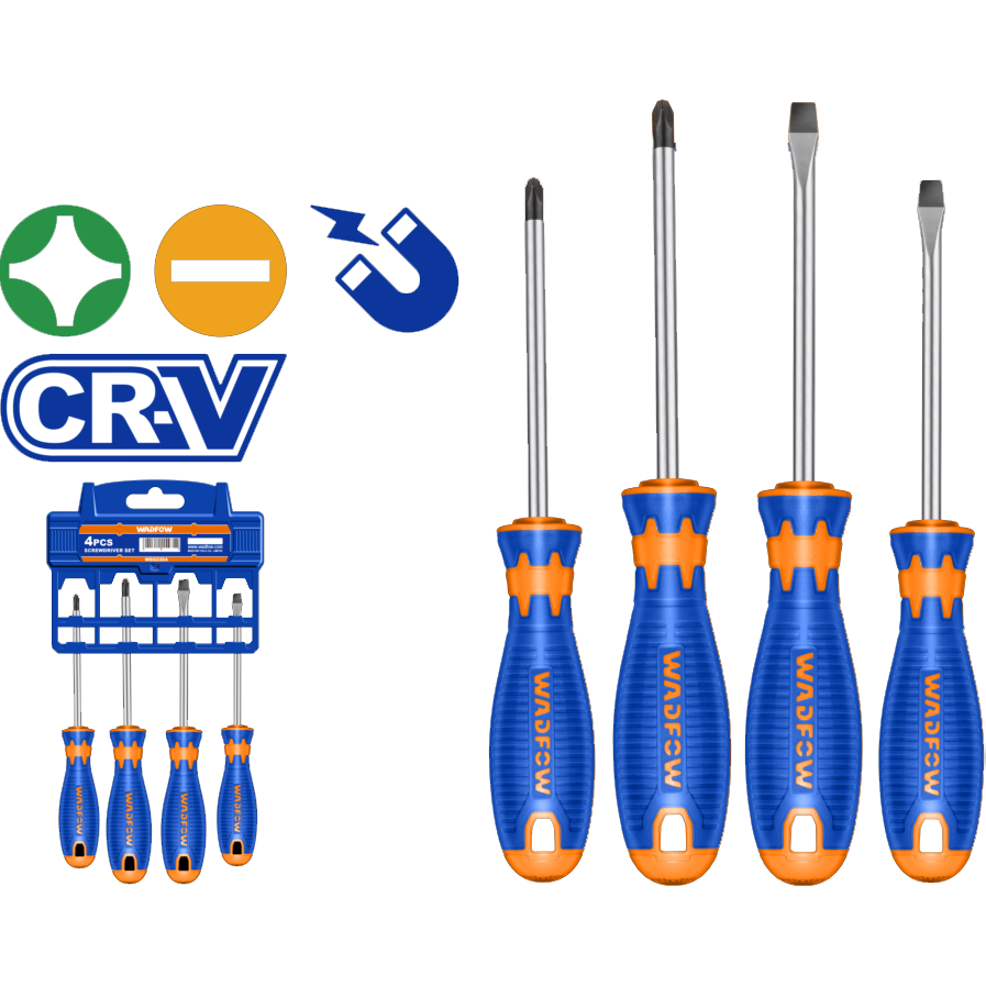 Wadfow WSS120 Screwdriver CR-V 4Pcs Set | Wadfow by KHM Megatools Corp.