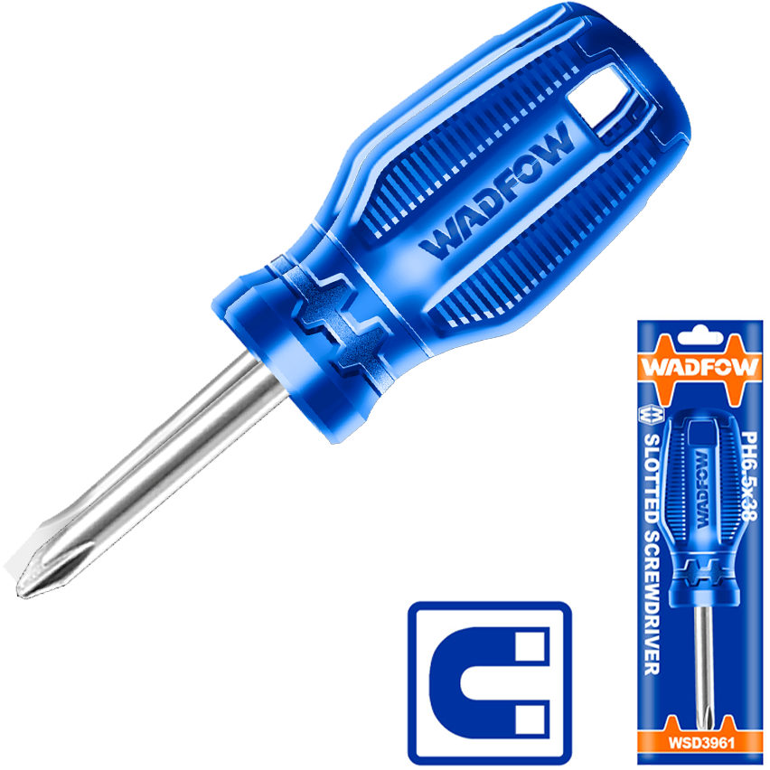 Wadfow WSD4921 Stubby Phillips Screwdriver 38mm 40CR | Wadfow by KHM Megatools Corp.