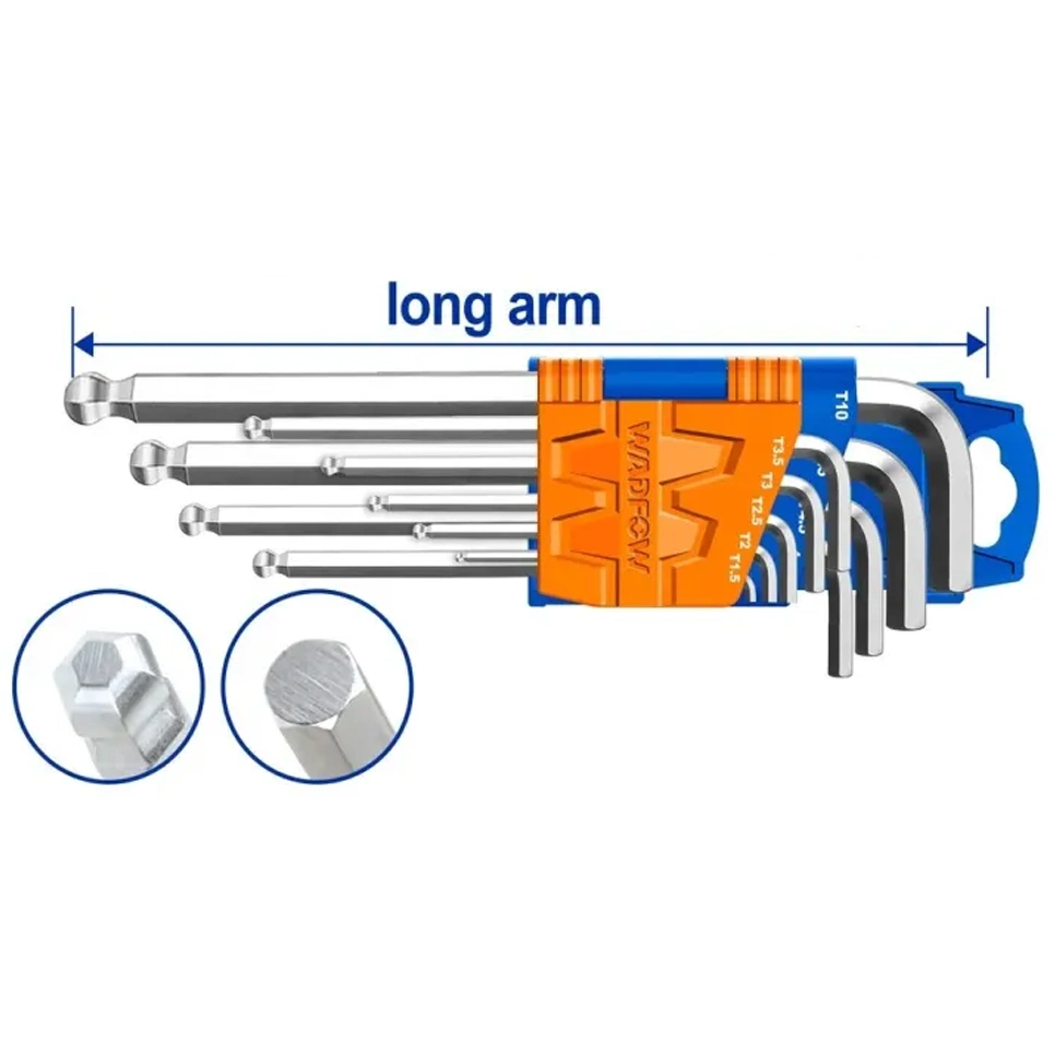 Wadfow WHK2291 Ball Point Hex Key (Long Arm) | Wadfow by KHM Megatools Corp.