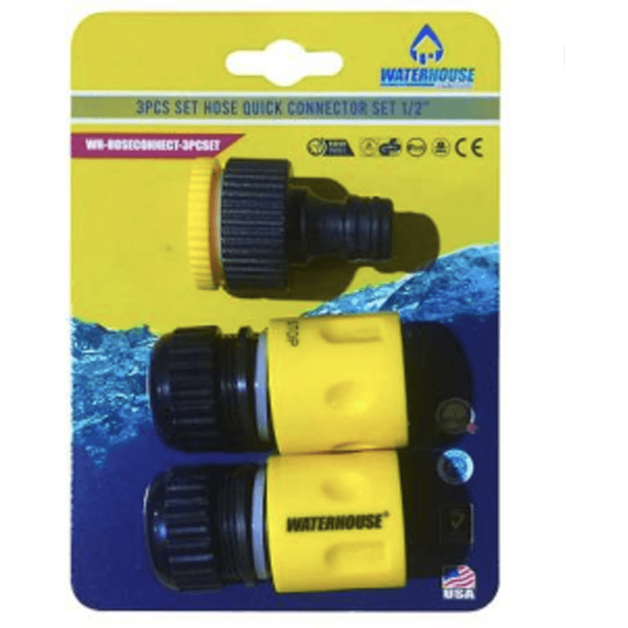 Waterhouse WH-HOSECONNECT-3PCSET Hose Connector 3Pcs Set 1/2