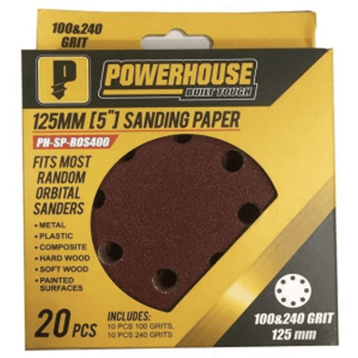 Powerhouse Sanding Paper for Random Orbital Sander 125MM - KHM Megatools Corp.