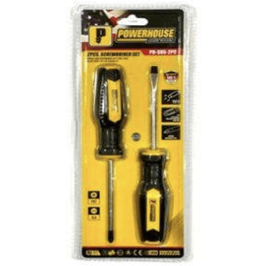 Powerhouse Cushion Grip Screwdriver 2Pcs Set - KHM Megatools Corp.