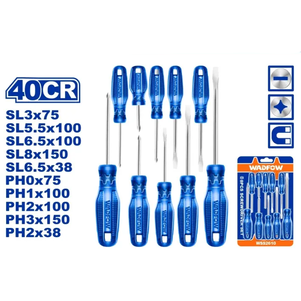 Wadfow WSS2410 Screwdriver Set 10Pcs | Wadfow by KHM Megatools Corp.