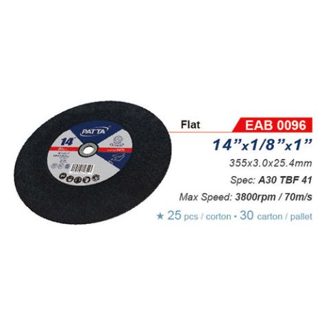 Patta EAB 0096 Flat Cut Off Wheel 14