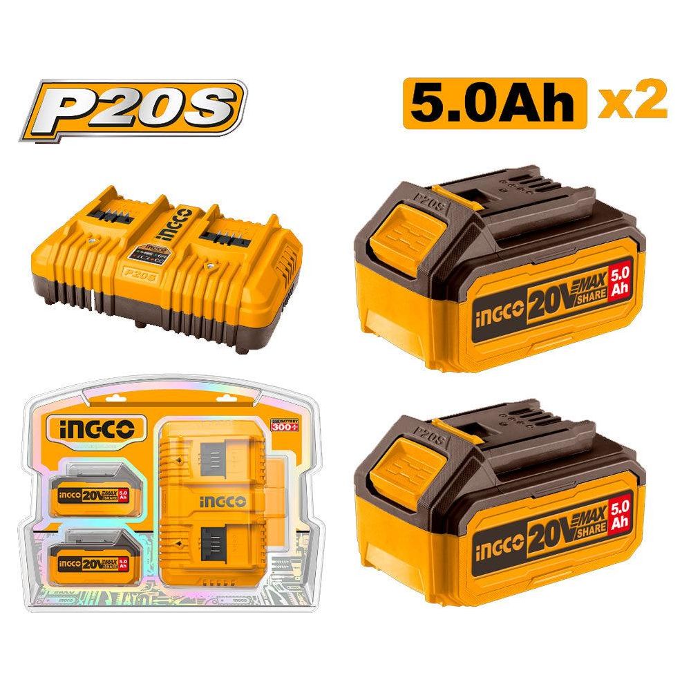 Ingco FBCPK2425 P20S Li-Ion Battery And Charger Kit - KHM Megatools Corp.