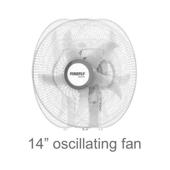 Firefly FEL6110 14” Fan with USB Mobile Phone Charger