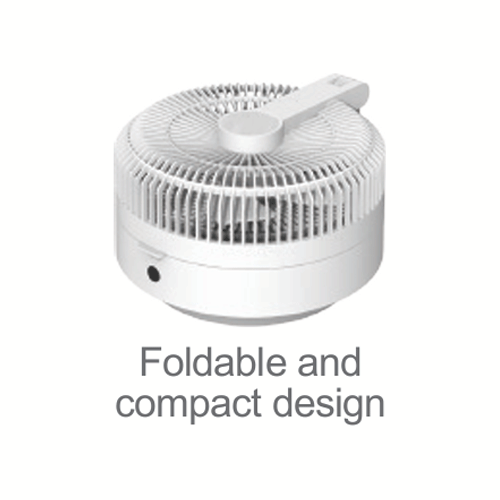 Firefly FEL661 Rechargeable Foldable Telescopic Stand Fan with Night Lamp