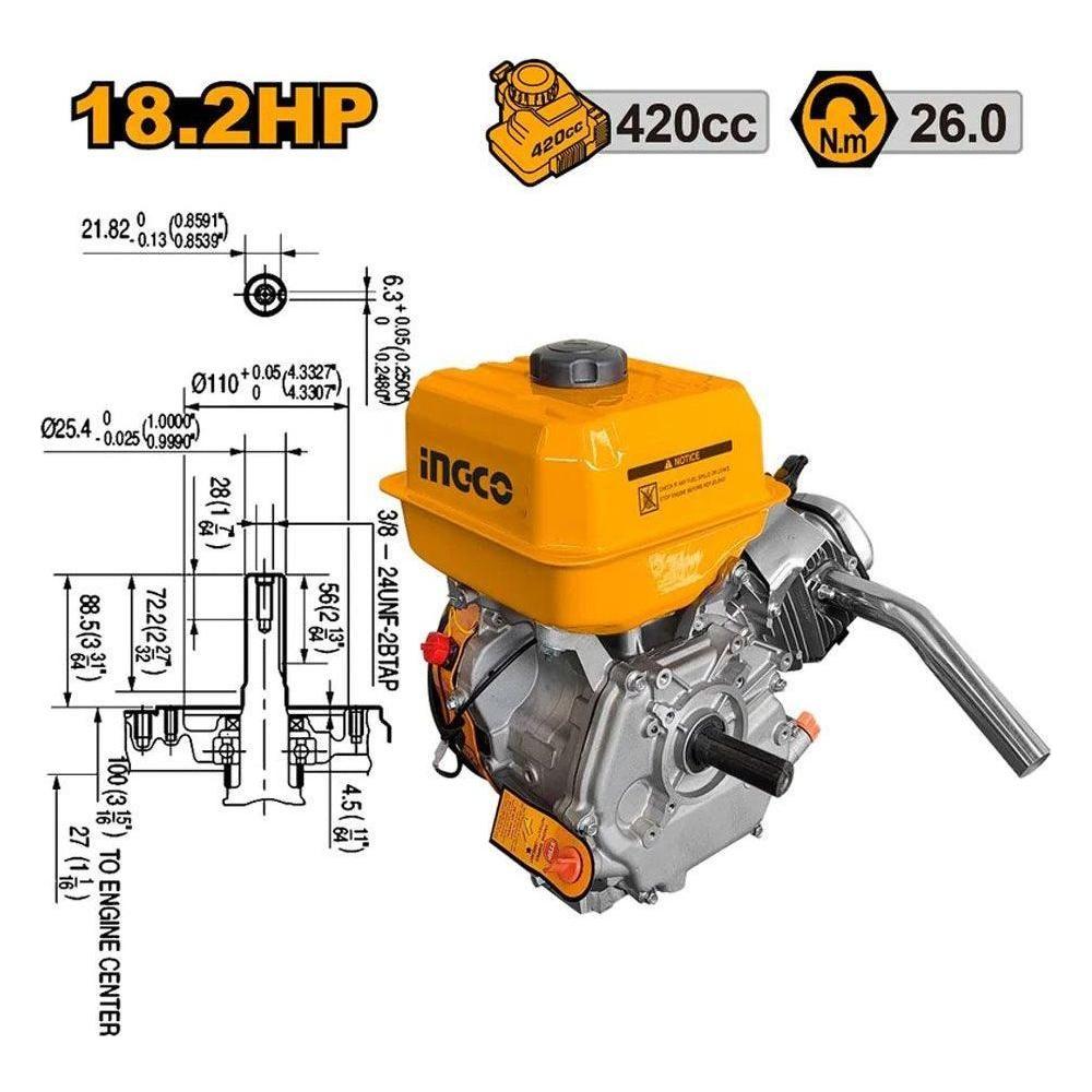 Ingco GEMR1902P Marine Gasoline Engine 18.2 HP - KHM Megatools Corp.