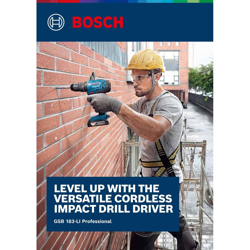Bosch GSB 183 Cordless Impact Hammer Drill / Driver 3/8