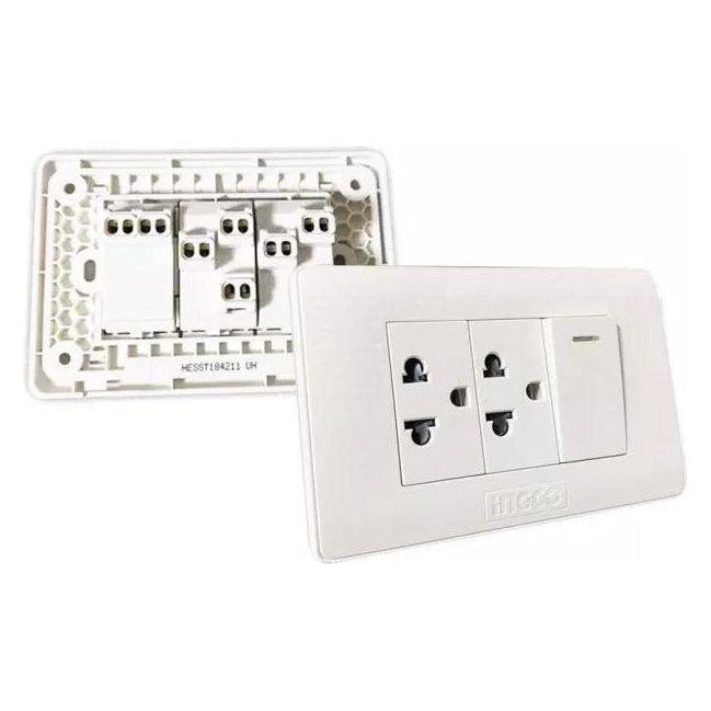 Ingco HESST184211 Universal 2 Gang Socket Outlet with Single Pole Switch H - KHM Megatools Corp.