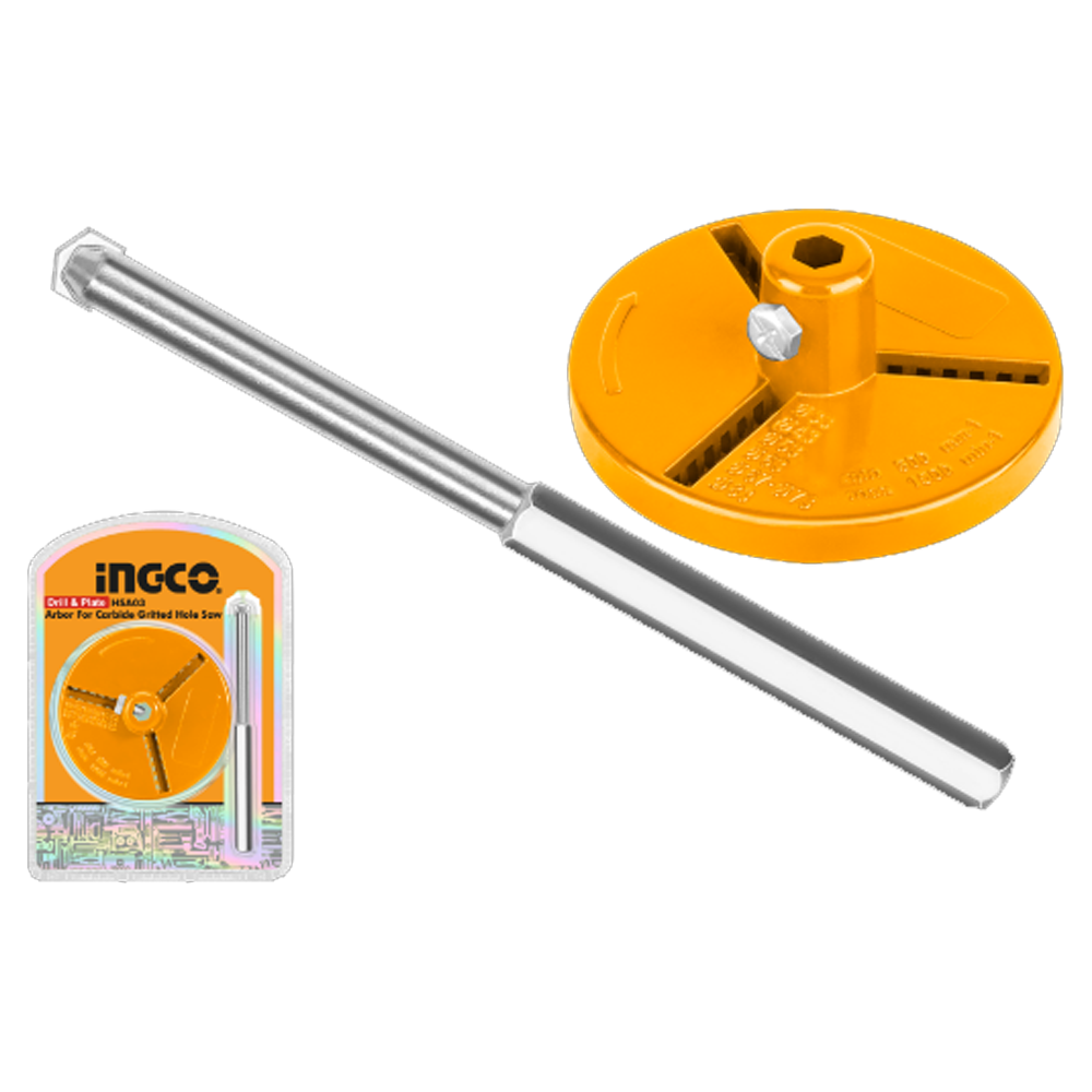 Ingco HSA03 Arbor for Carbide Gritted Hole Saw Set