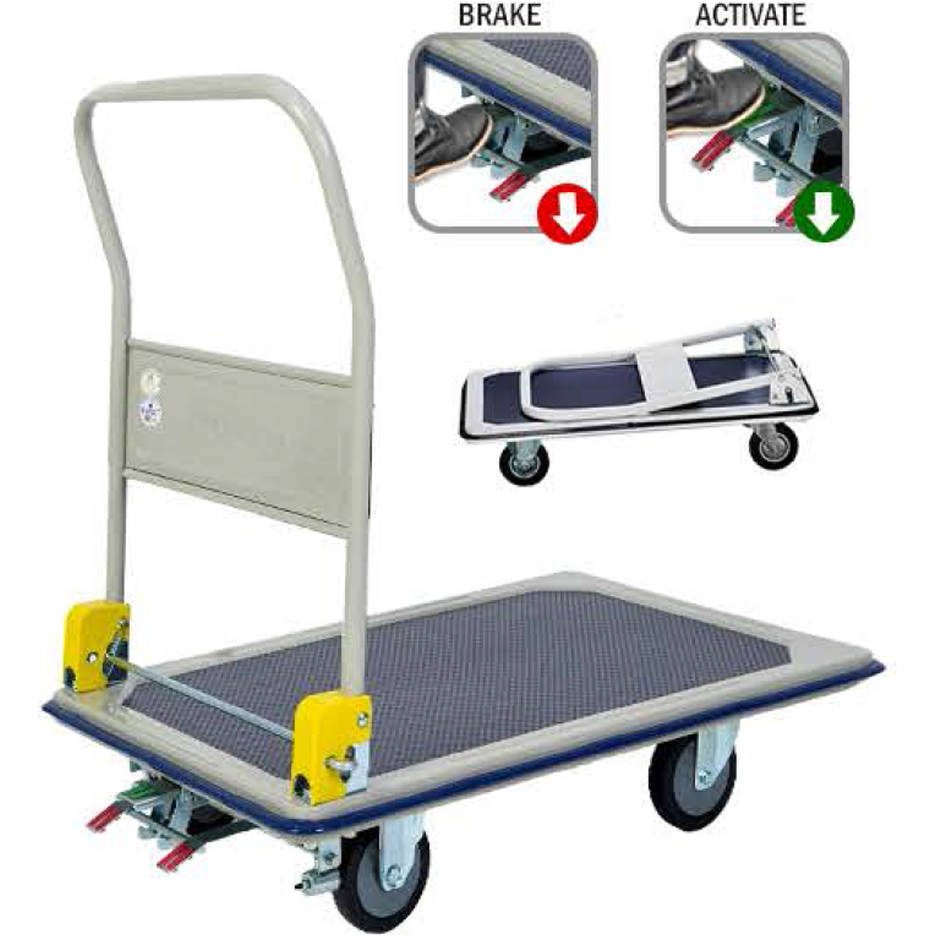 Jumbo HB-210JCF Steel Platform Trolley with Foot Brake