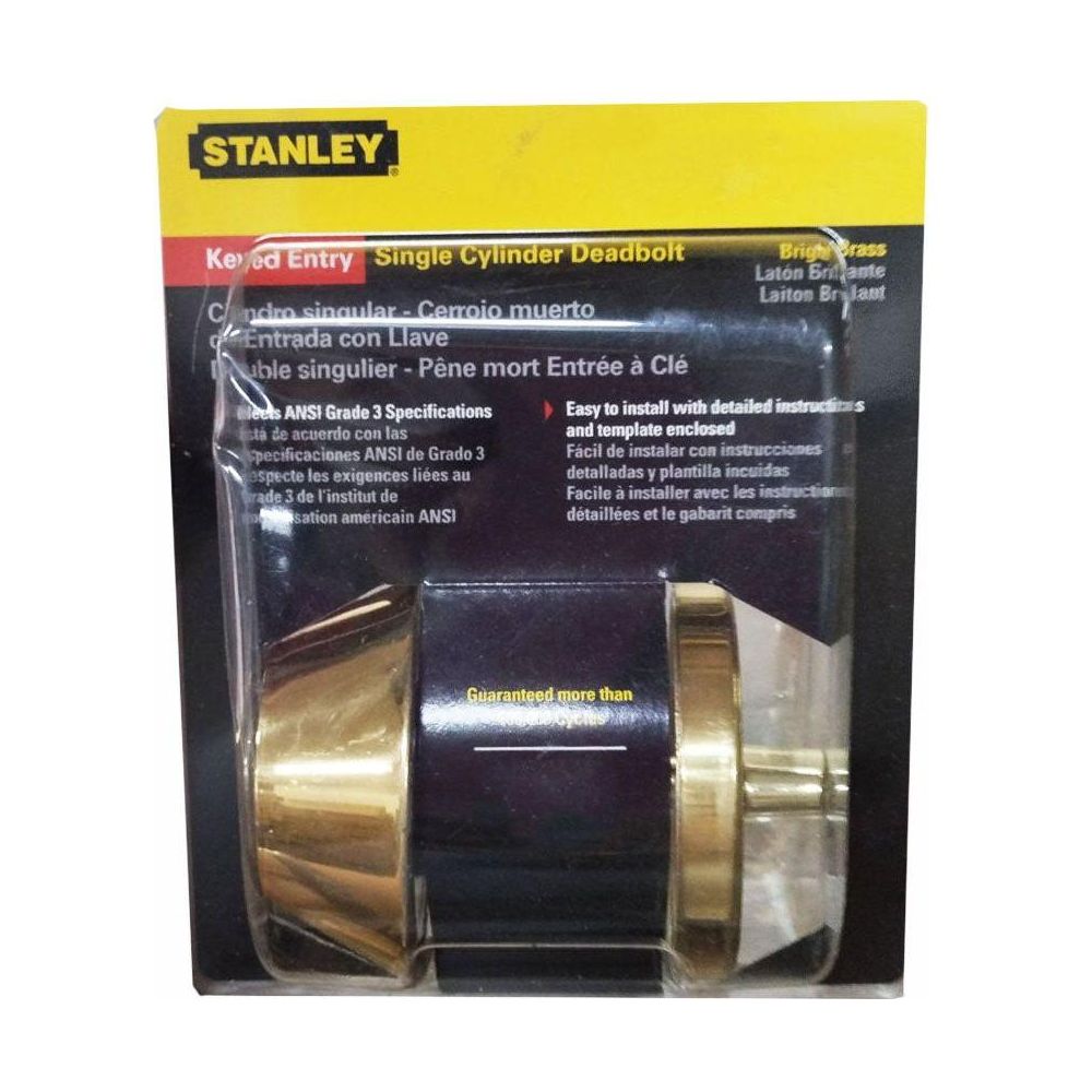 Stanley 83-6049 Single Cylinder Deadbolt US3