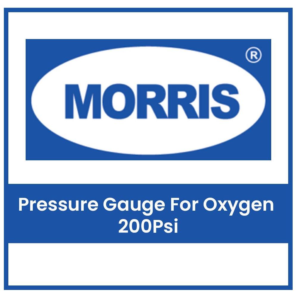 Morris Pressure Gauge For Oxygen 200Psi