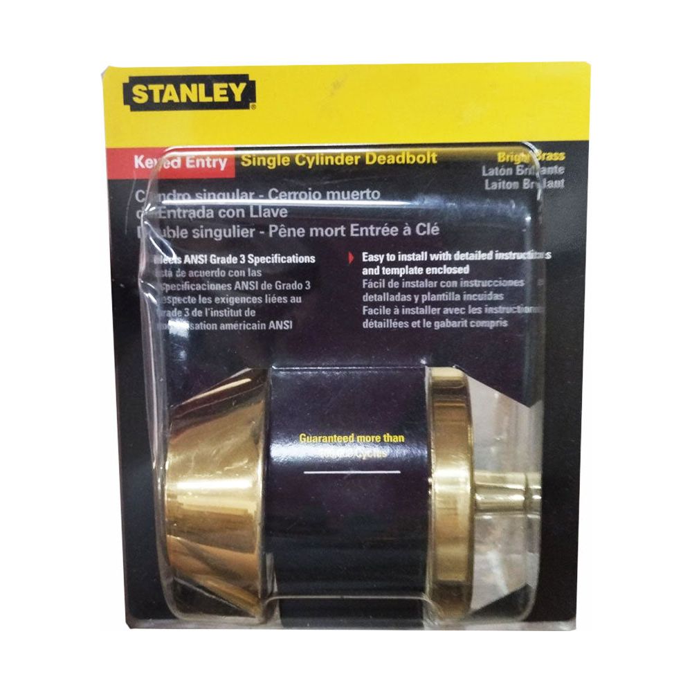 Stanley 83-6049 Single Cylinder Deadbolt US3