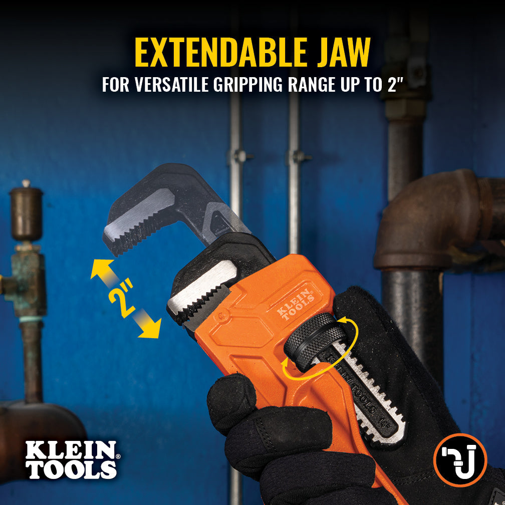 Klein 68227-8 Adjustable Cast Iron Pipe Wrench 14