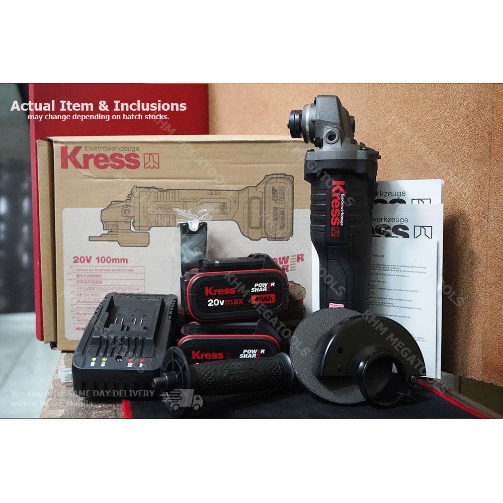 Kress KU800 20V Cordless Brushless Angle Grinder - KHM Megatools Corp.