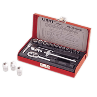 Light GO-1700M 1/4" Drive 17pcs Socket Wrench Set | Light by KHM Megatools Corp.