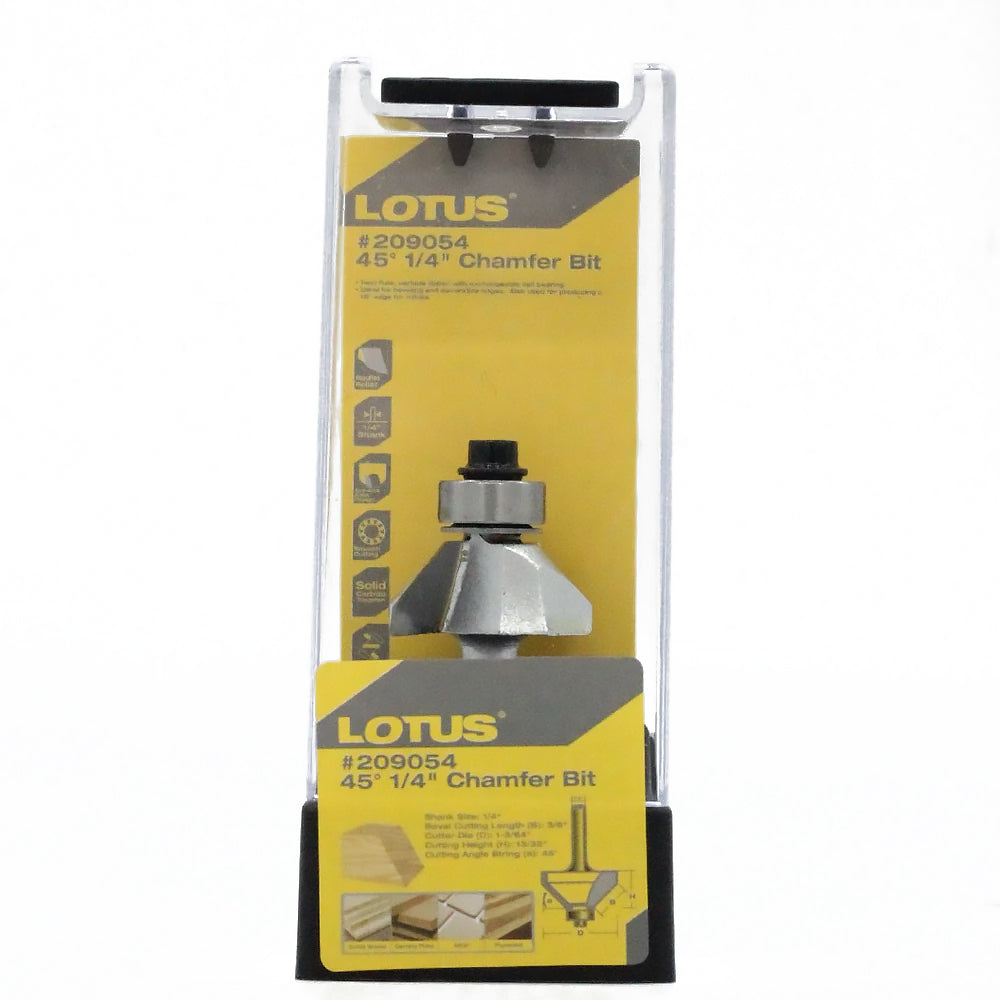 Lotus 45º Chamfer Bit 1/4