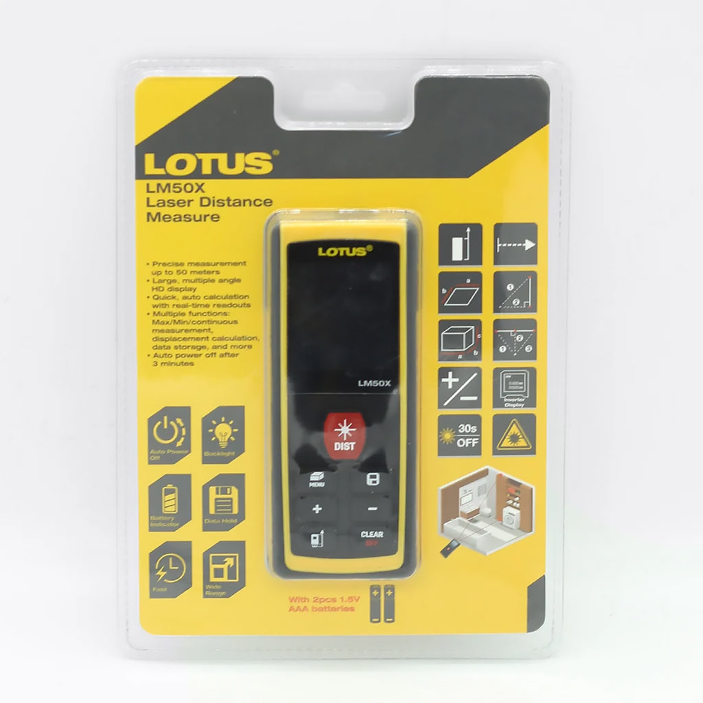 Lotus LM50X Laser Distance Measure 50M