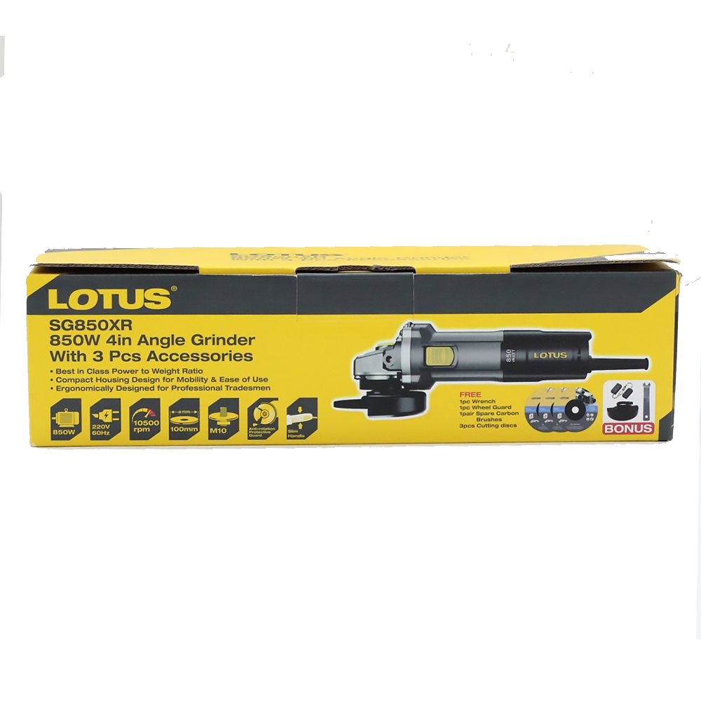 Lotus SG850XR Angle Grinder W/3PC AC 4