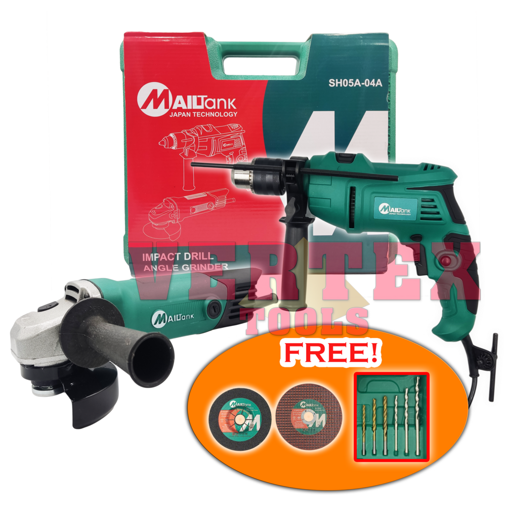 Mailtank SH05-04A Impact Drill + Angle Grinder (Combo Kit)