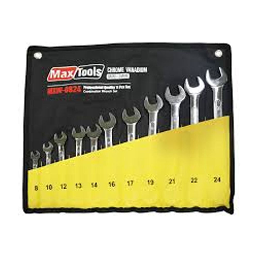 MaxTools MXW-0824 Combination Wrench Set 8-24MM 9Pcs