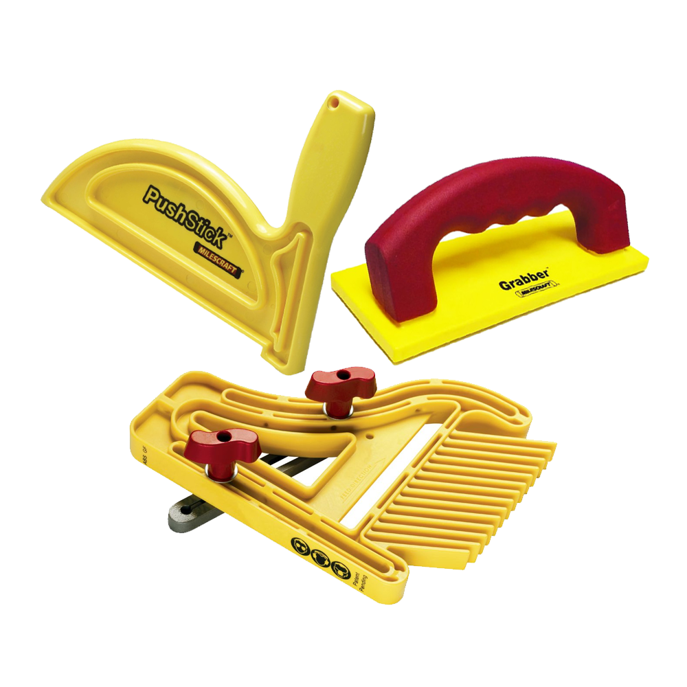 Milescraft Safety Kit w/ FeatherBoard, Push Stick & Grabber (7334 ...