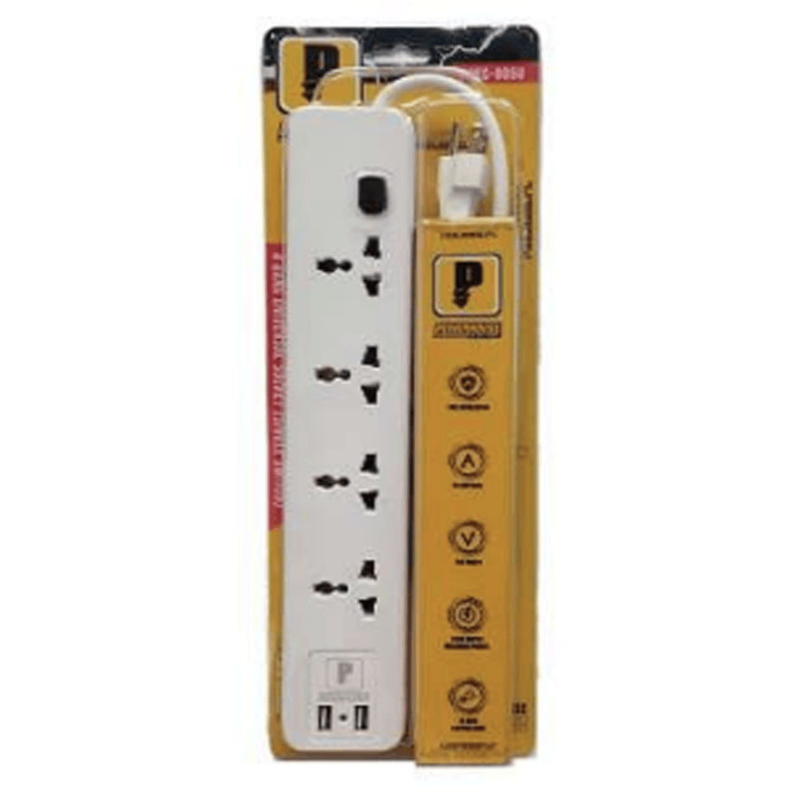 Powerhouse Electric Extension Cord With Single Switch, USB And Overload Protection - KHM Megatools Corp.