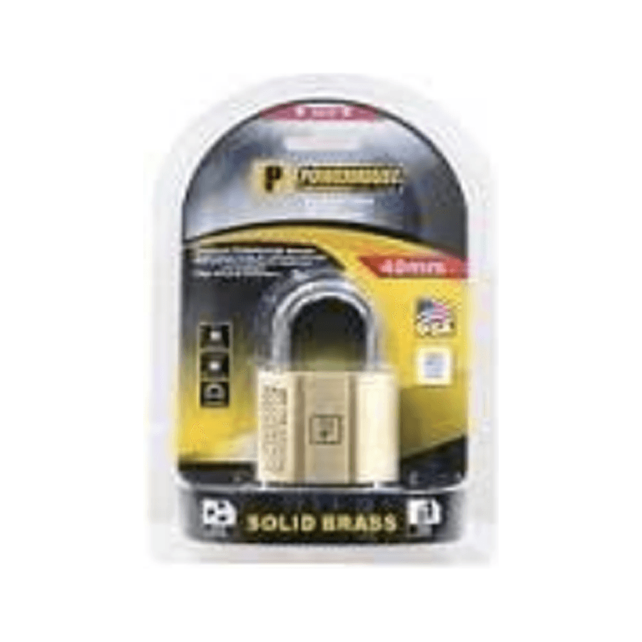 Powerhouse Solid Brass Padlock H.D. PH140 Long Shackle - KHM Megatools Corp.