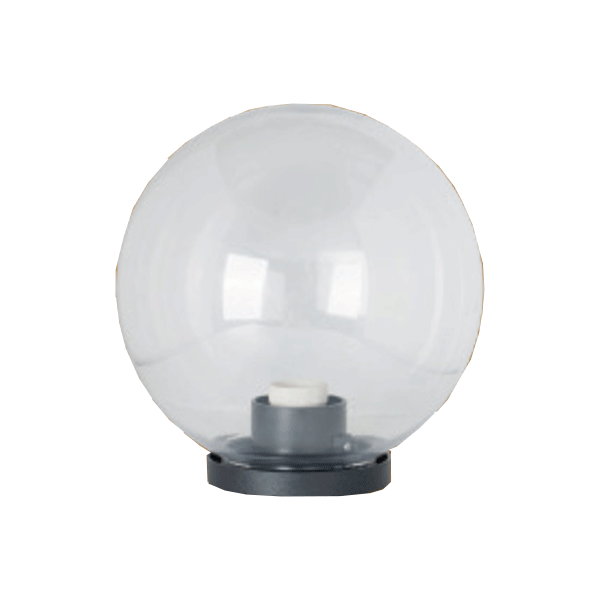 Firefly Globe Garden Lamps Plain Clear Diffuser Post Installation