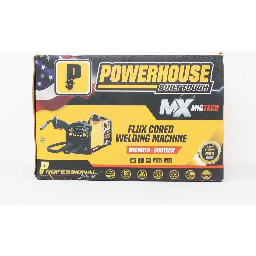 Powerhouse MIGWELD-300TECH MIG DC Inverter Welding Machine 300A (Fluxcored)