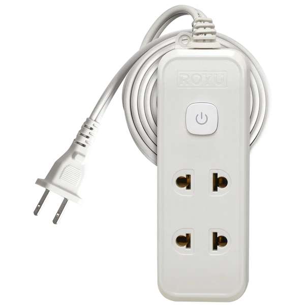 Royu REDEC133-9 ( 2+1 Gang ) Push Button Switch with Light Indicator Extension Cord | Royu by KHM Megatools Corp.