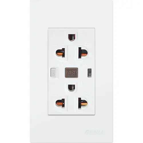 Royu RMO10 Duplex GFCI 20A 6mA (Plano) [White] | Royu by KHM Megatools Corp.
