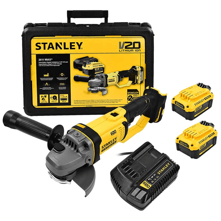 Stanley SCG400M2K 18V / 20V Cordless Angle Grinder 4