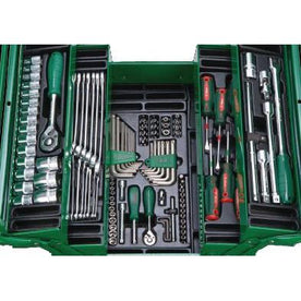 Hans TTBK-111G 1/2" DR. Socket Wrench & Assorted Hand Tools Set Tote Tool Box Set - KHM Megatools Corp.