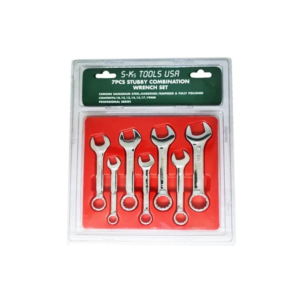 S-Ks 7pcs Stubby Combination Wrench Set 10-19mm - KHM Megatools Corp.