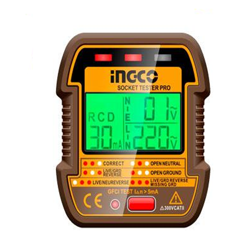 Ingco HESST30012 Socket Tester BS Plug