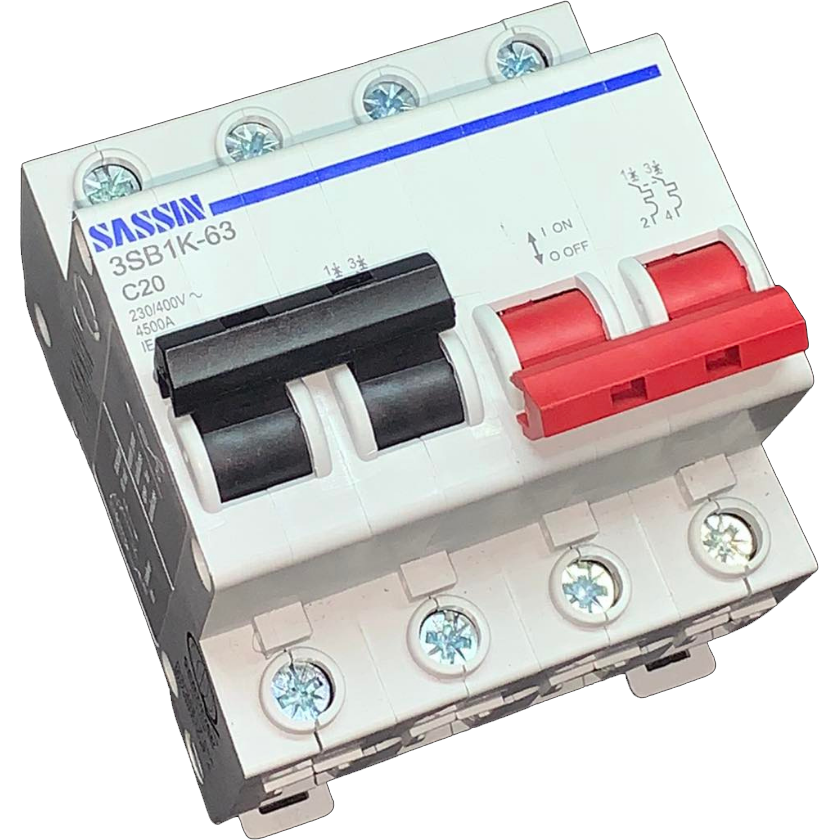 Sassin 2-Pole 4.5kAIC Mechanical Circuit Breaker ()MTS (3SB1K-63 Series) | Sassin by KHM Megatools Corp.