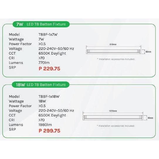 Omni T8 Batten Fixture Fluorescent LED Light - KHM Megatools Corp.