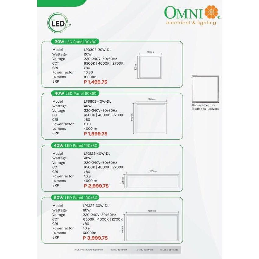 Omni Back-Lit LED Panel Light - KHM Megatools Corp.